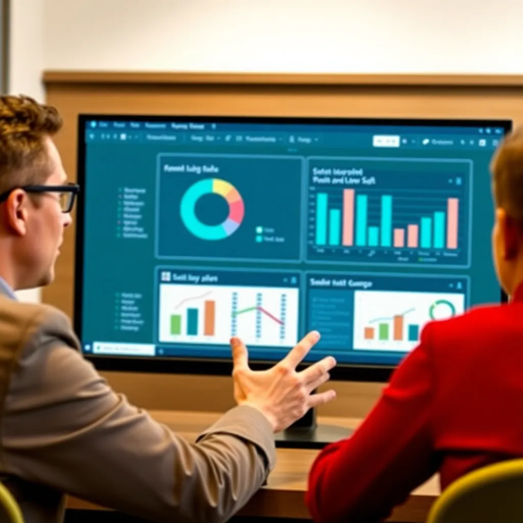 Konzultant vysvetľuje možnosti Excel školení