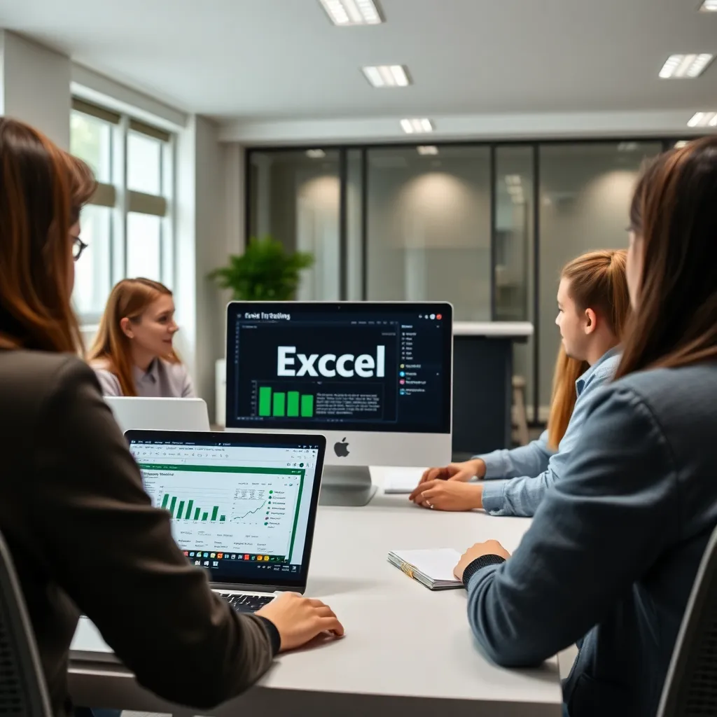 Študenti sledujúci online Excel kurz na notebookoch